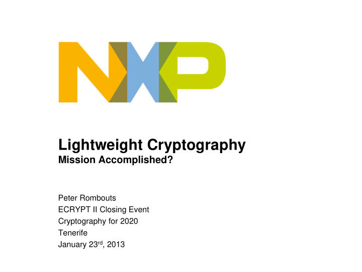 lightweight cryptography