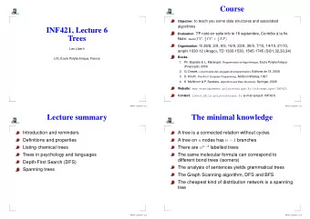 Course Objective : to teach you some data structures and associated  algorithms  INF421, Lecture 6
