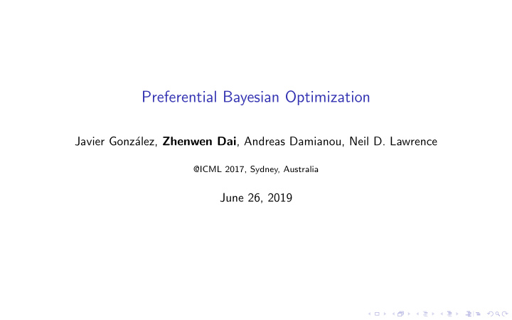 preferential bayesian optimization