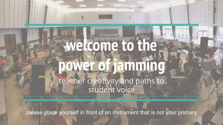 welcome to the power of jamming