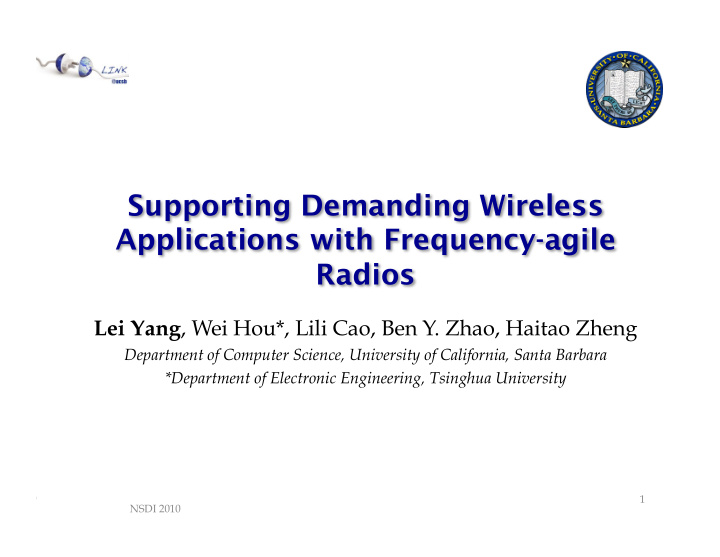 supporting demanding wireless applications with frequency