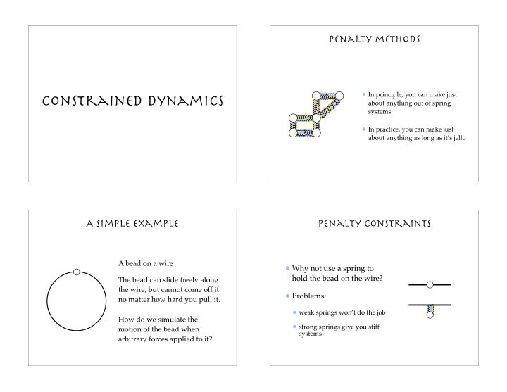 constrained dynamics