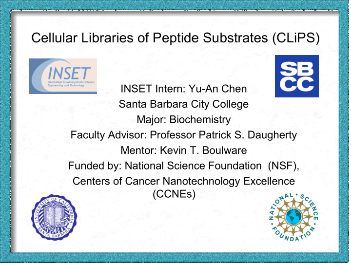 cellular libraries of peptide substrates clips