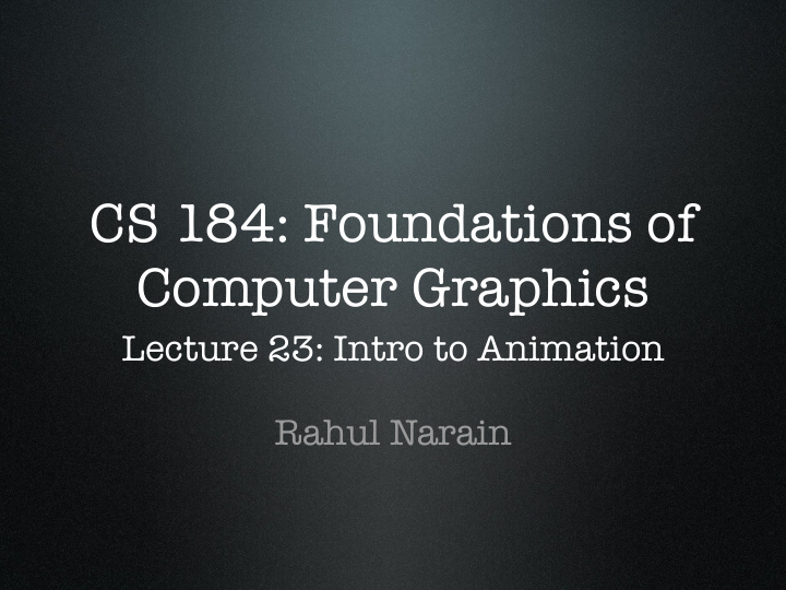 cs 184 foundations of computer graphics