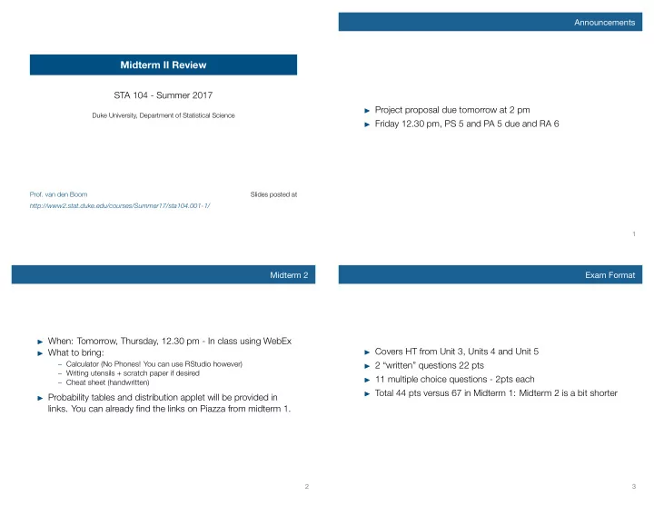 midterm ii review