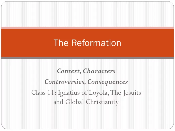 the reformation