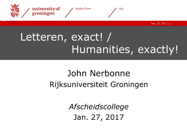 letteren exact