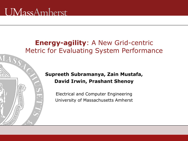 energy agility a new grid centric metric for evaluating