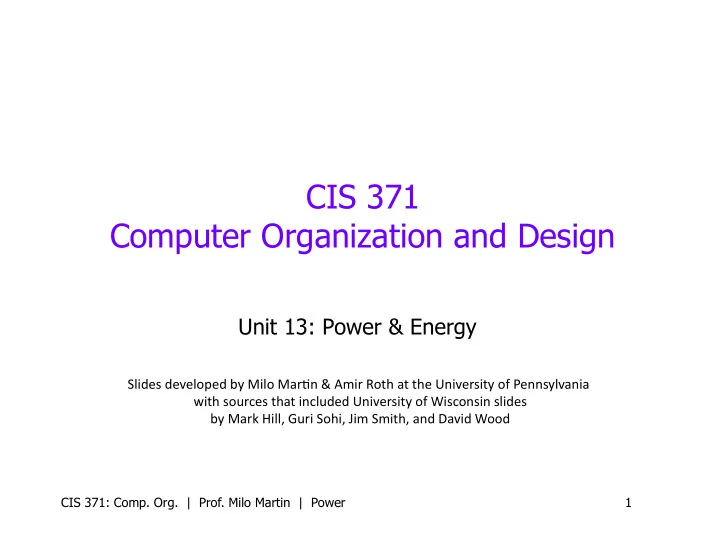 cis 371 computer organization and design