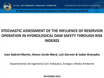 Ivan Gabriel-Martin, Alvaro Sordo-Ward, Luis Garrote &amp; Isabel Granados  Departamento de