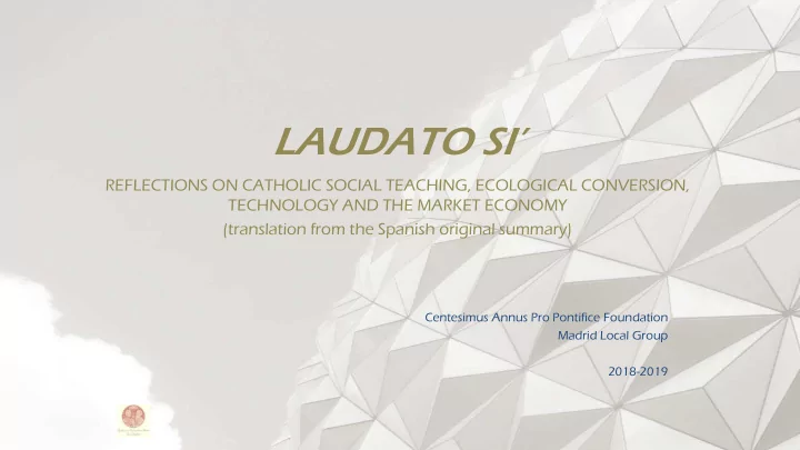 laudato si