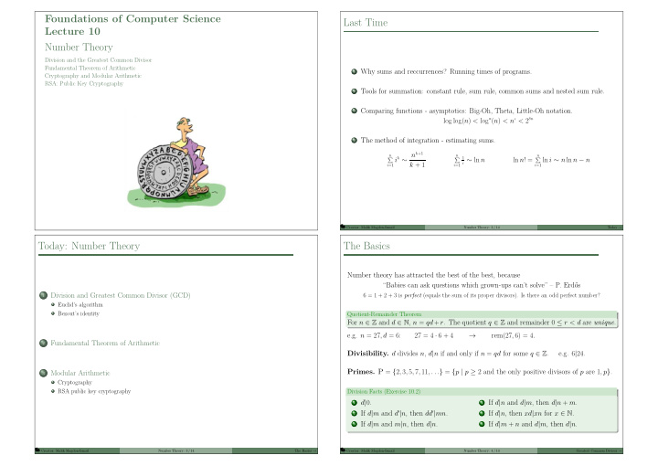 foundations of computer science last time lecture 10