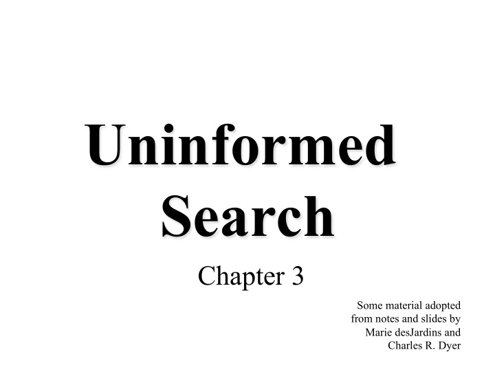 uninformed search