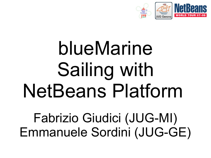 bluemarine sailing with netbeans platform