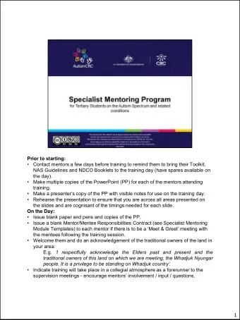 1  Insert your own appropriate timings into this slide according to your institution