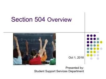 Introductions  What is your familiarity with 504 plans? What is Section 504? 29 USC 794,34  CFR