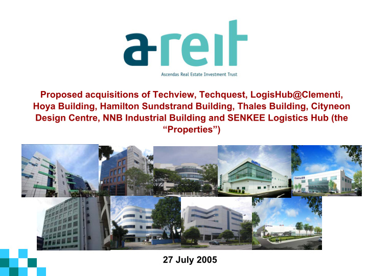proposed acquisitions of techview techquest logishub
