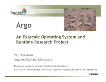 Waiting for 6+ years  Pete Beckman   Argonne National Laboratory            2  Data from Peter