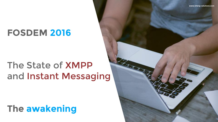 fosdem 2016 the state of xmpp and instant messaging the