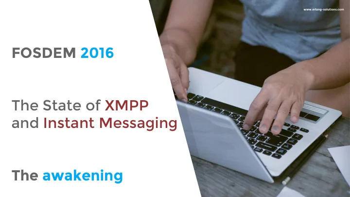 fosdem 2016 the state of xmpp and instant messaging the
