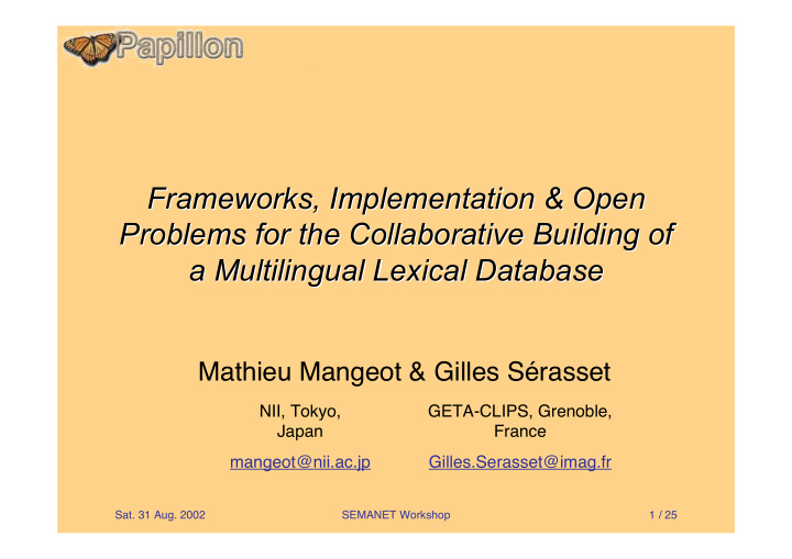 frameworks implementation open frameworks implementation