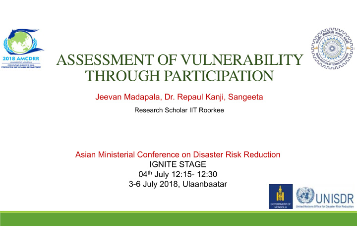 assessment of vulnerability through participation