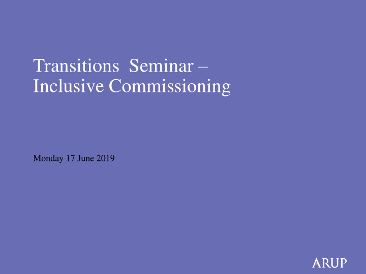 transitions seminar