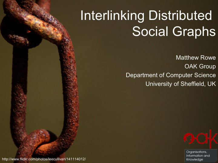 interlinking distributed social graphs