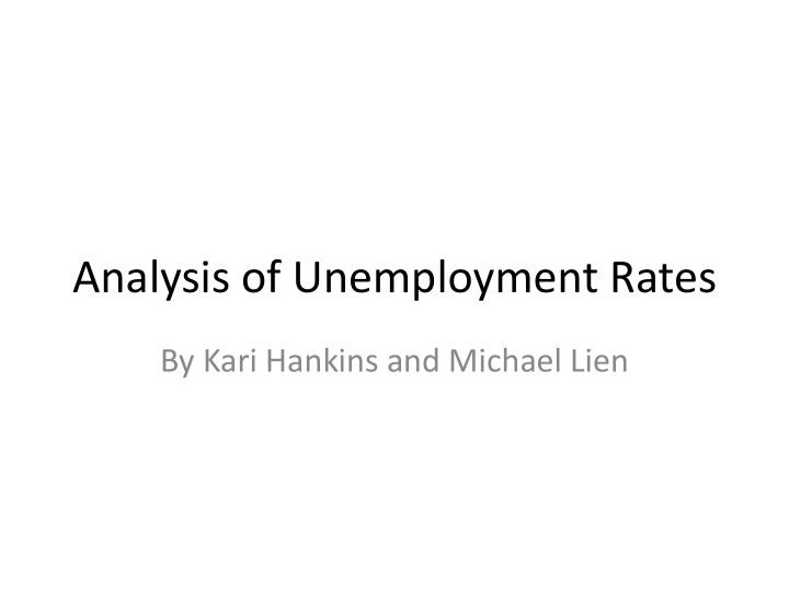 analysis of unemployment rates