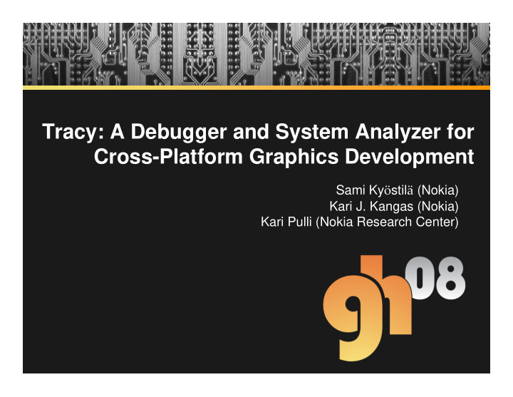 tracy a debugger and system analyzer for cross platform