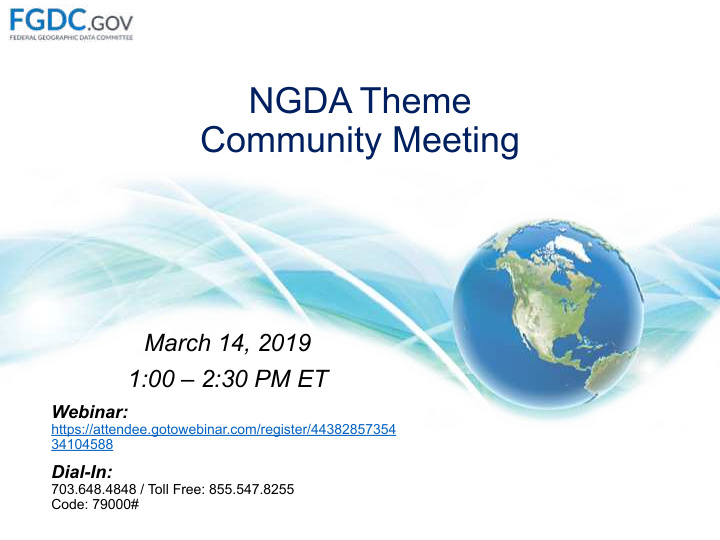 ngda theme community meeting