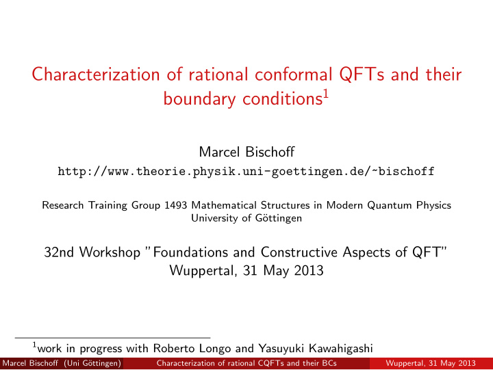 characterization of rational conformal qfts and their