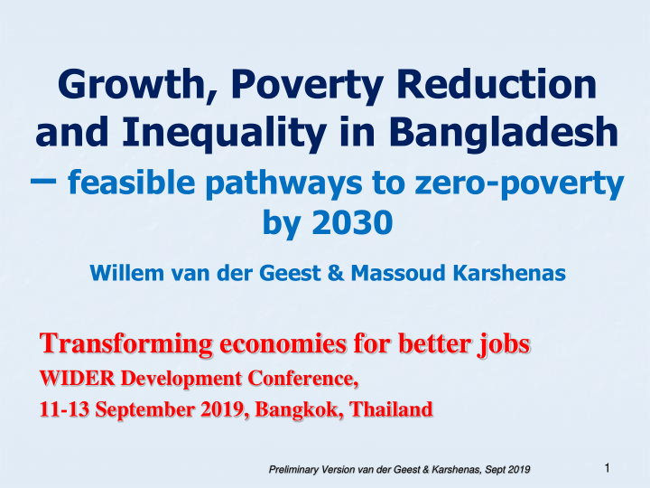 growth poverty reduction and inequality in bangladesh