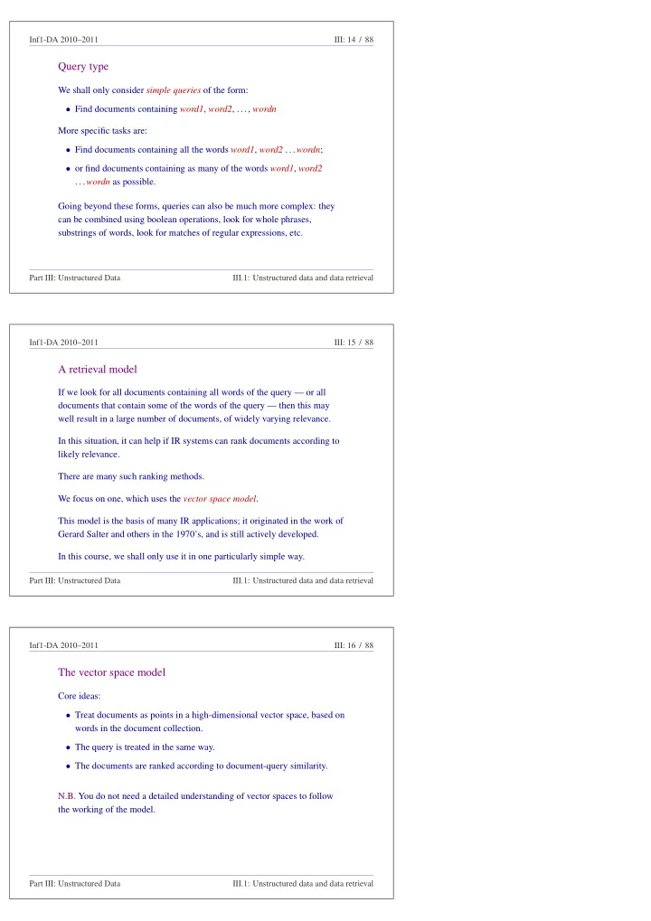 query type