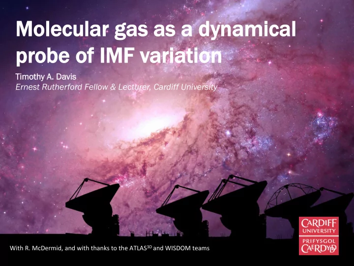molecular g gas a as a a d dynamical