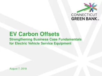 EV Carbon Offsets  Strengthening Business Case Fundamentals  for Electric Vehicle Service Equipment