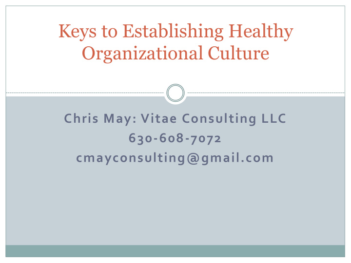 organizational culture