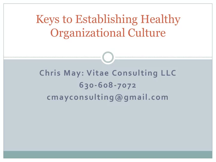organizational culture