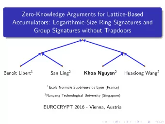 Zero-Knowledge Arguments for Lattice-Based  Accumulators: Logarithmic-Size Ring Signatures and