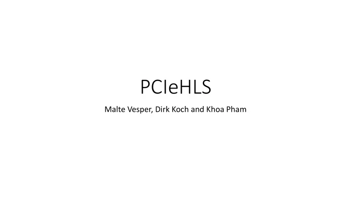 pciehls