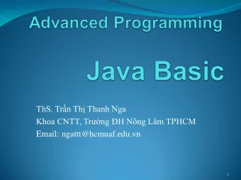 ThS. Trn Th Thanh Nga Khoa CNTT, Trng H Nng Lm TPHCM  Email: ngattt@hcmuaf.edu.vn