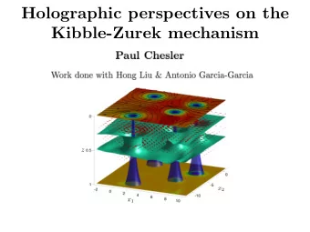Holographic perspectives on the  Kibble-Zurek mechanism  z x 2 x 1  What is the Kibble-Zurek