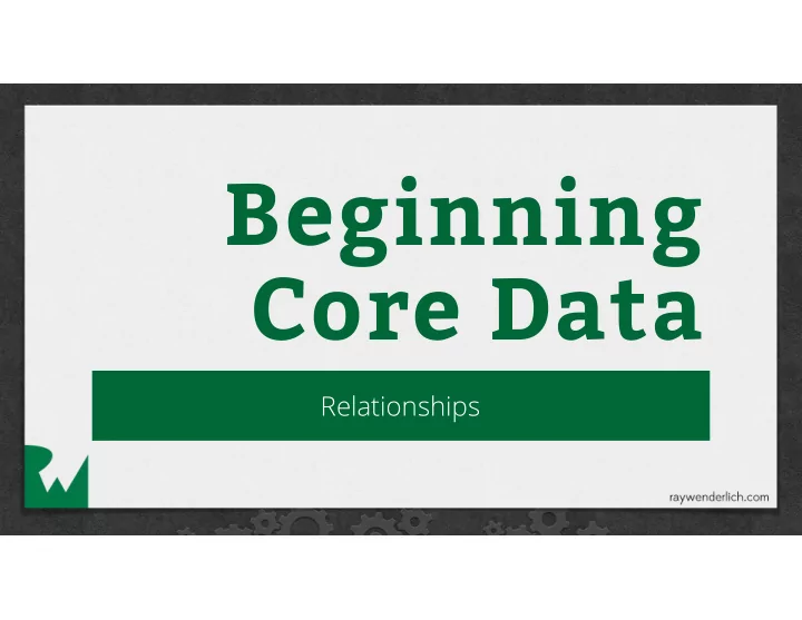 beginning core data