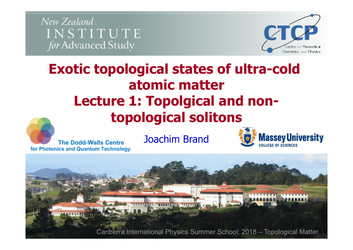 exotic topological states of ultra cold atomic matter