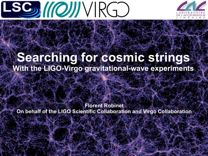 searching for cosmic strings