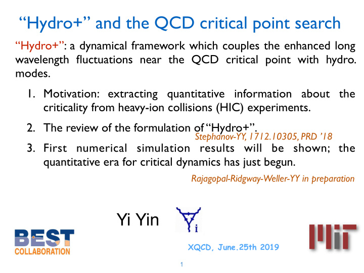hydro and the qcd critical point search