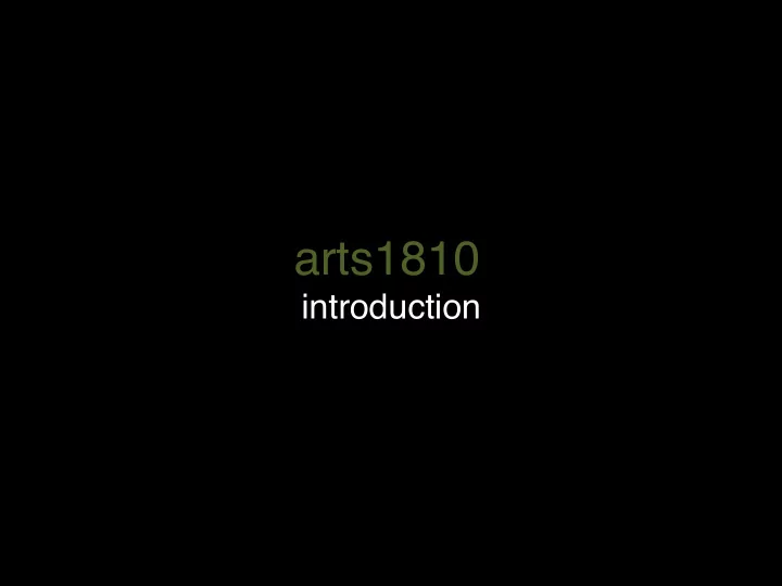 arts1810