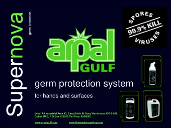 thesolution  Micro-silicone hand and surface germ protection system  Kills 99.9% spores,