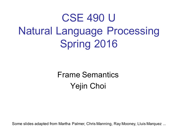 cse 490 u natural language processing spring 2016