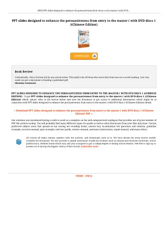 PPT slides designed to enhance the persuasiveness from entry to the master ( with DVD discs 1  PPT